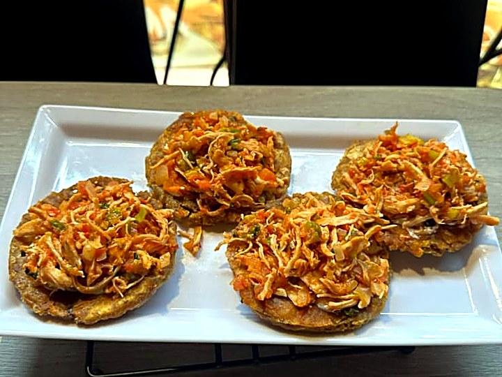 Patacones con pollo